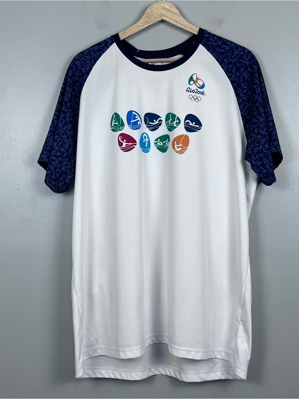 Rio 2016 Olympics Men's Graphic Print Short Sleeve Performance T-Shirt Size XL